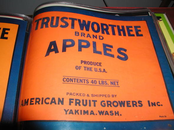 Trustworthee Fruit Crate Label
