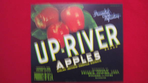 Up River Fruit Crate Label