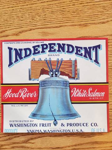 Independent White HR Fruit Crate Label