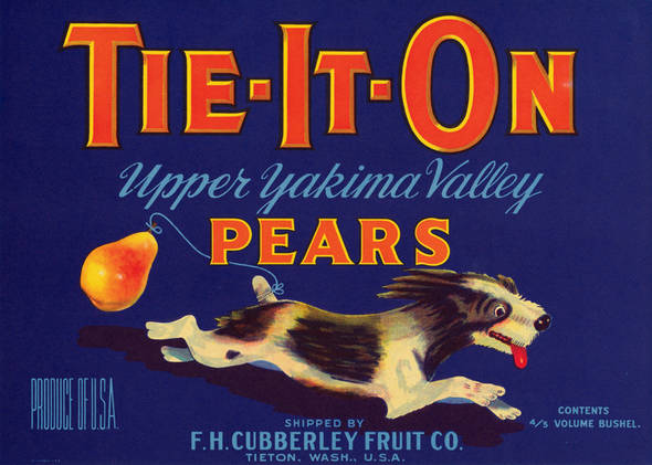 Tie-It-On Pear Fruit Crate Label