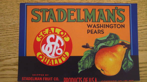Stadelman's Fruit Crate Label