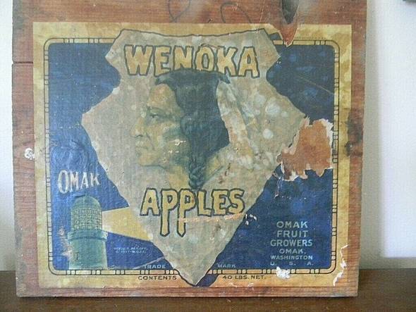 Wenoka Omak Fruit Crate Label