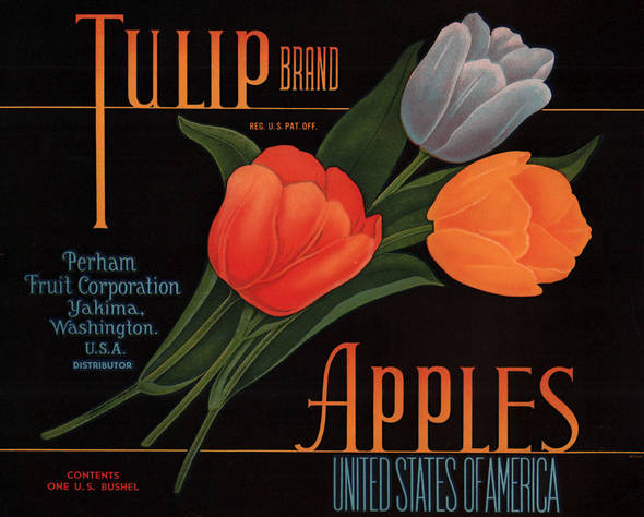 Tulip Fruit Crate Label