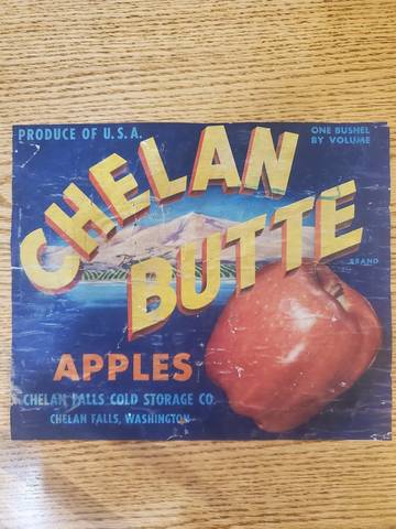 Chelan Butte CU 6 Fruit Crate Label
