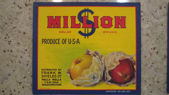 Million Fruit Crate Label