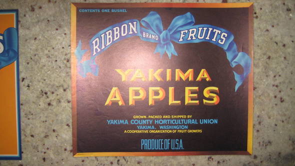 Ribbon Fruit Crate Label