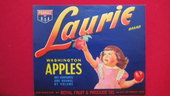Laurie Fruit Crate Label