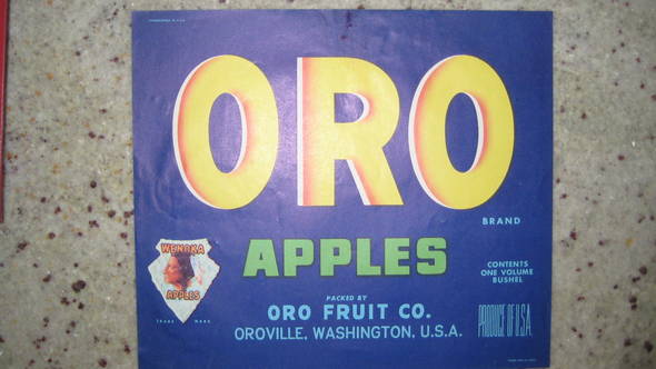 Oro Fruit Crate Label