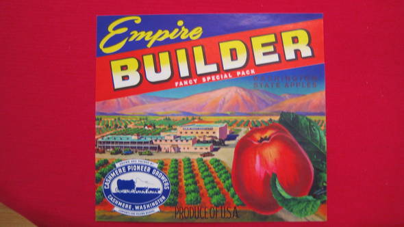 Empire Builder Fruit Crate Label