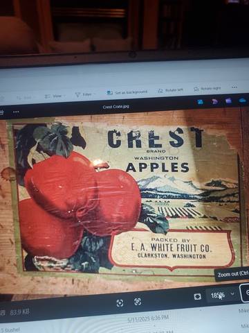 Crest Fruit Crate Label