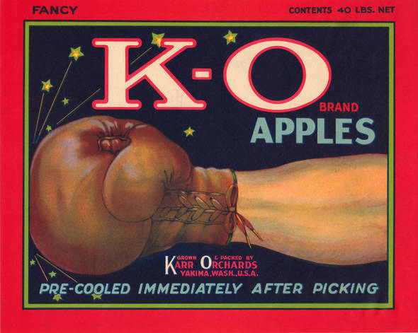 K-O Red Fruit Crate Label