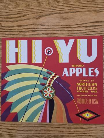 Hi Yu One Bushel Crocker 8 Fruit Crate Label