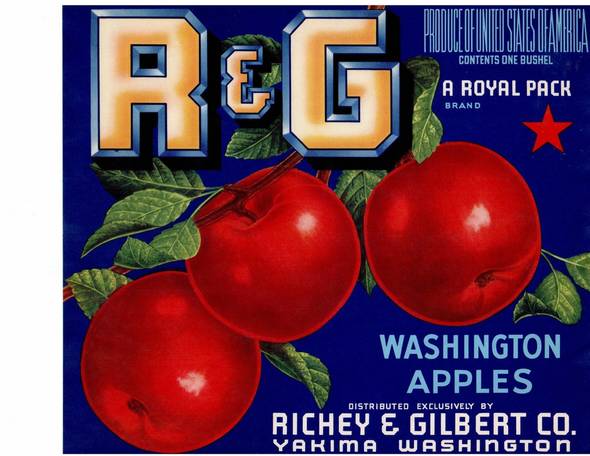 R & G A Royal Pack Fruit Crate Label