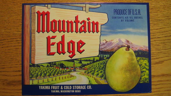 Mountain Edge Fruit Crate Label