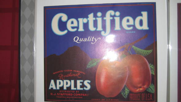 Certified Blue Fruit Crate Label