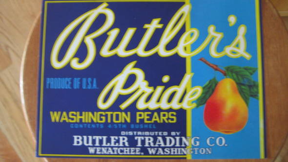Butler's Pride Fruit Crate Label