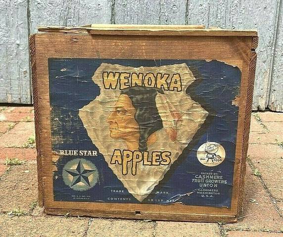 wenoka cashmere fruit growers union Fruit Crate Label