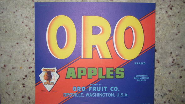 Oro Fruit Crate Label