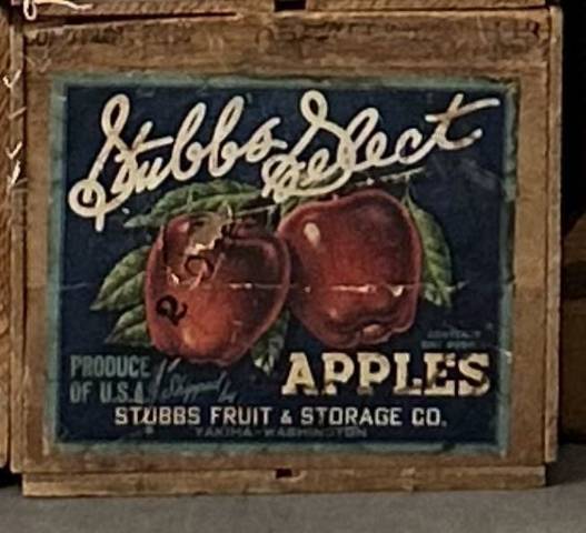 Stubbs Select Shipped By Fruit Crate Label