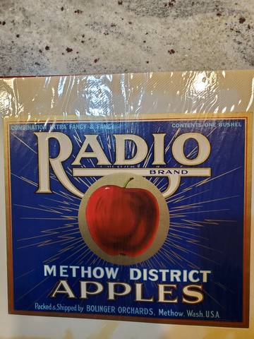 Radio Fruit Crate Label