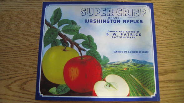 Super Crisp Fruit Crate Label