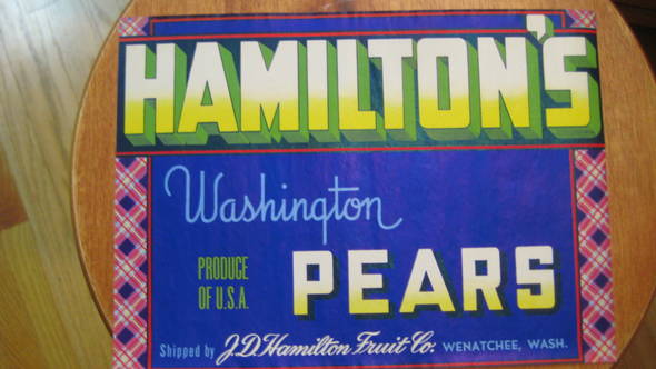Hamilton's Fruit Crate Label