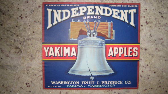Independent 40# upper left Fruit Crate Label