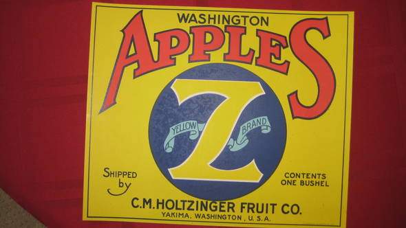 Yellow Z Fruit Crate Label
