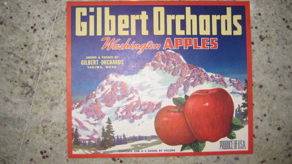Gilbert Orchards Fruit Crate Label