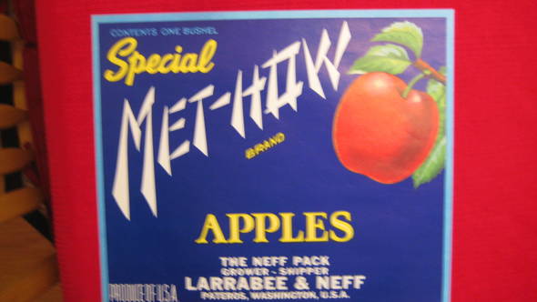 Met-How Fruit Crate Label