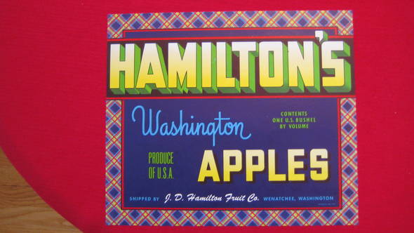 Hamilton's Fruit Crate Label