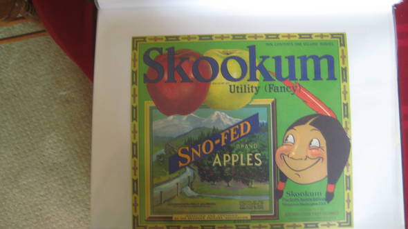 Skookum Sno Fed Fancy Fruit Crate Label