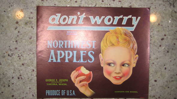 Dont Worry Fruit Crate Label