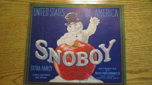 Snoboy Fruit Crate Label