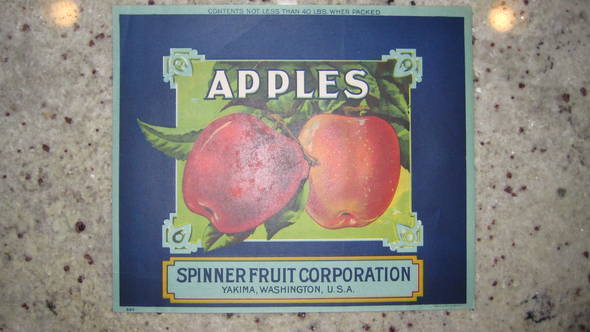 Apples Fruit Crate Label