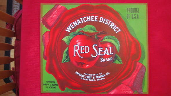 Red Seal Fruit Crate Label
