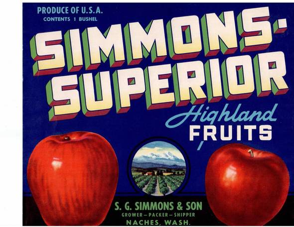 Simmons-Superior Fruit Crate Label