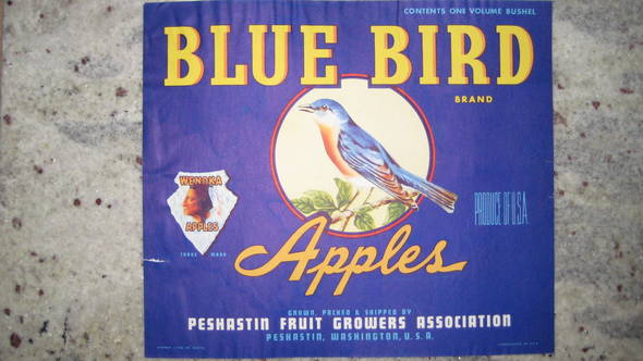 Bluebird Fruit Crate Label