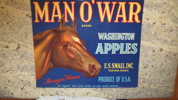 Man O War Fruit Crate Label