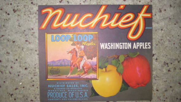 Nuchief Loop Loop Fruit Crate Label
