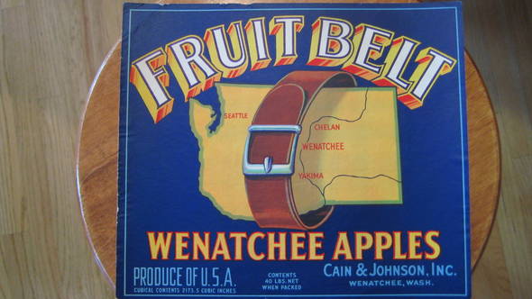 Fruit Belt Cain Fruit Crate Label