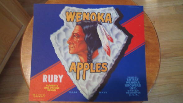 Wenoka Ruby Fruit Crate Label