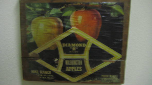 Diamond H Fruit Crate Label