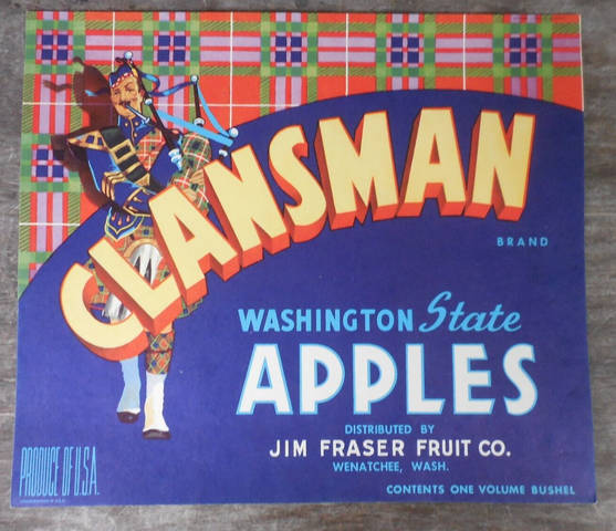 Clansman Fruit Crate Label