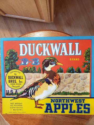 Duckwall Red stone Fruit Crate Label