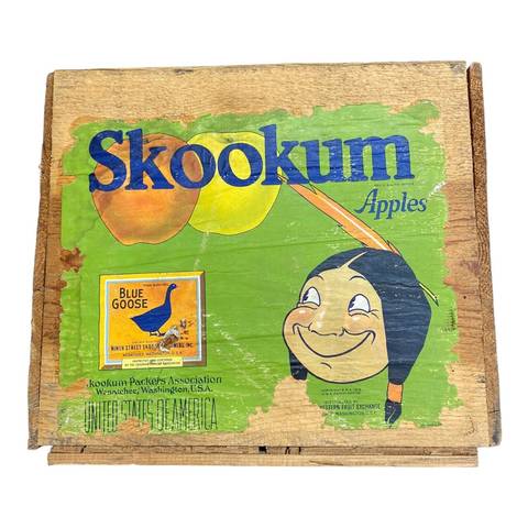 Skookum Blue Goose Ninth Street No Grade Fruit Crate Label