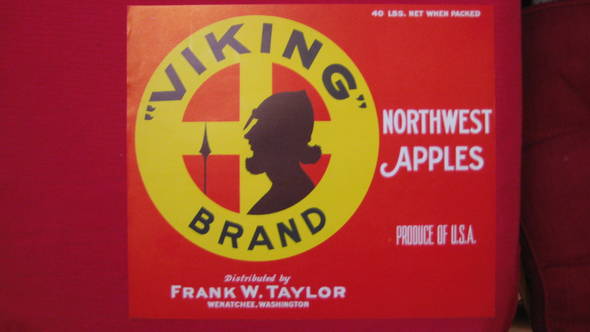 Viking Fruit Crate Label