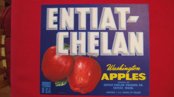Entiat Chelan Fruit Crate Label