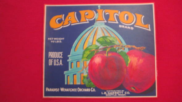 Capital Fruit Crate Label