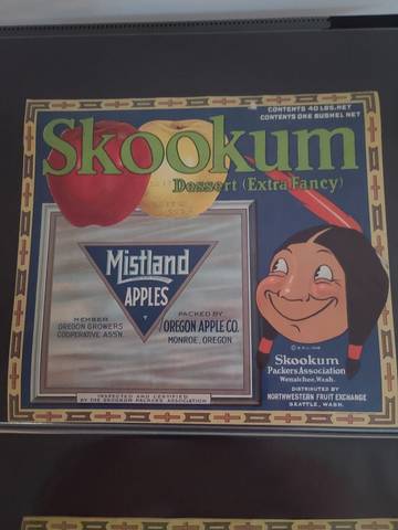Skookum Mistland Fruit Crate Label
